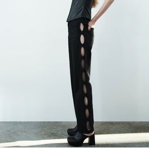 Zara Cut Out Straight Jeans